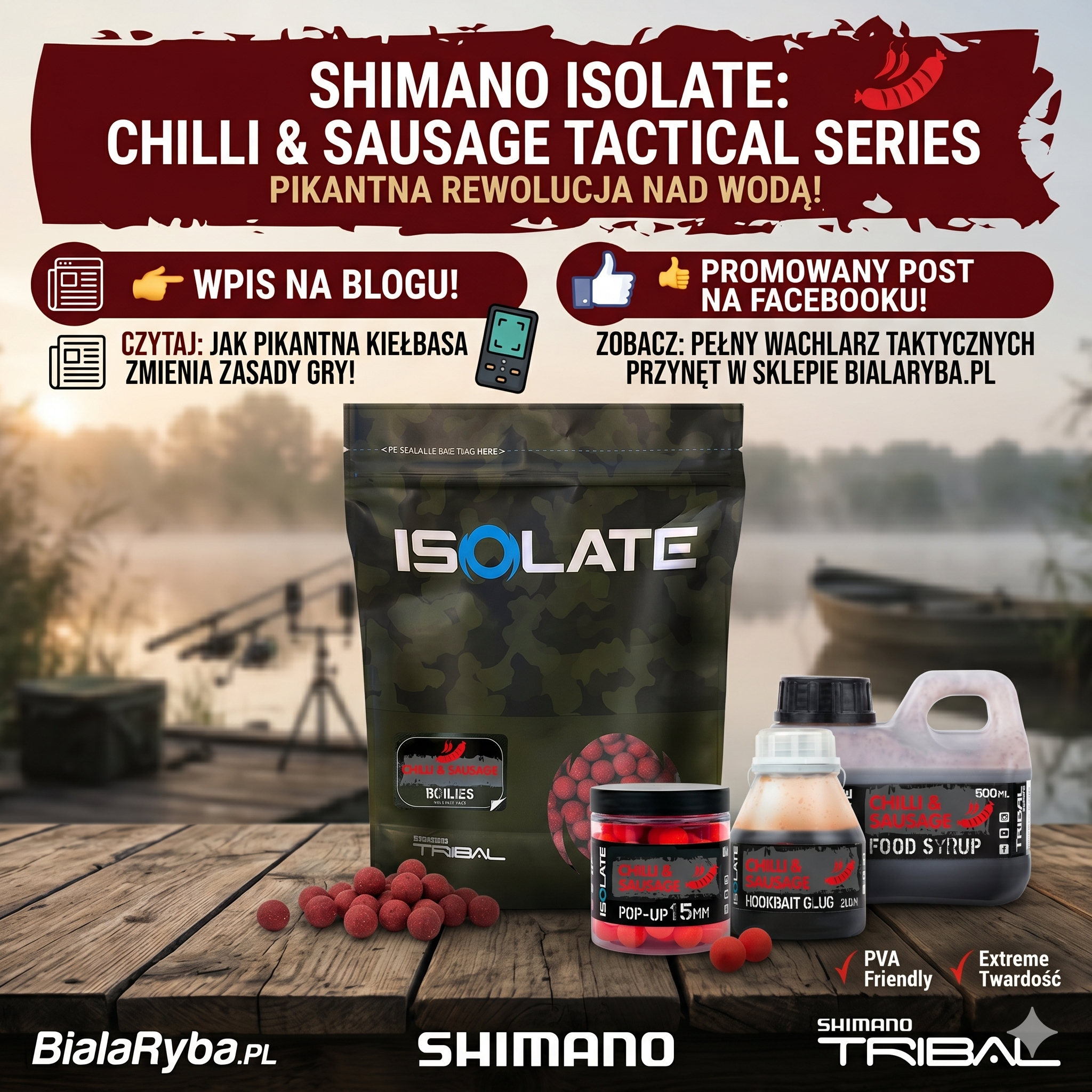 Jak pikantna kiełbasa zmienia zasady gry nad wodą – moje spojrzenie na serię Shimano Isolate Chilli & Sausage Jak pikantna kiełbasa zmienia zasady gry nad wodą – moje spojrzenie na serię Shimano Isolate Chilli & Sausage