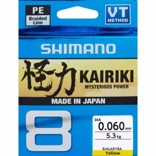 Plecionka Shimano Kairiki 8 0,100 mm 150 m Yellow-14435